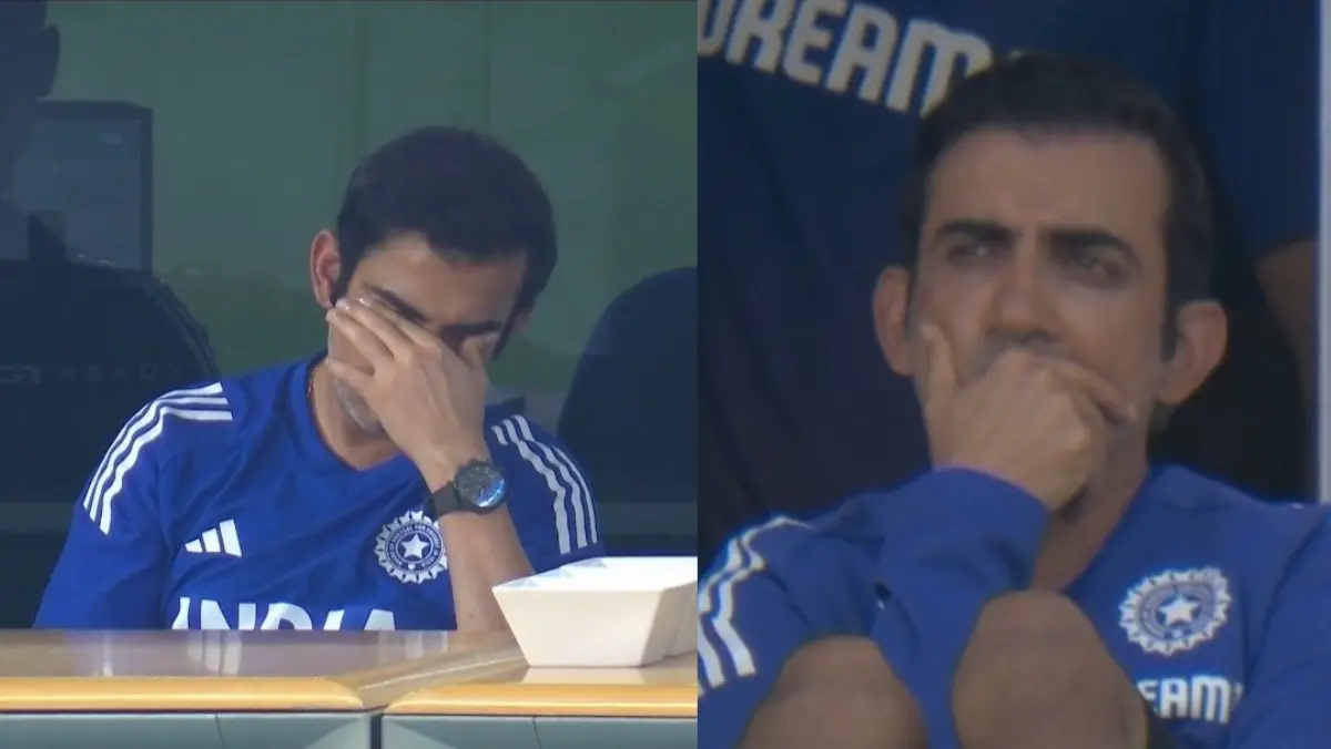 Gautam Gambhir during the IND vs WI second Test