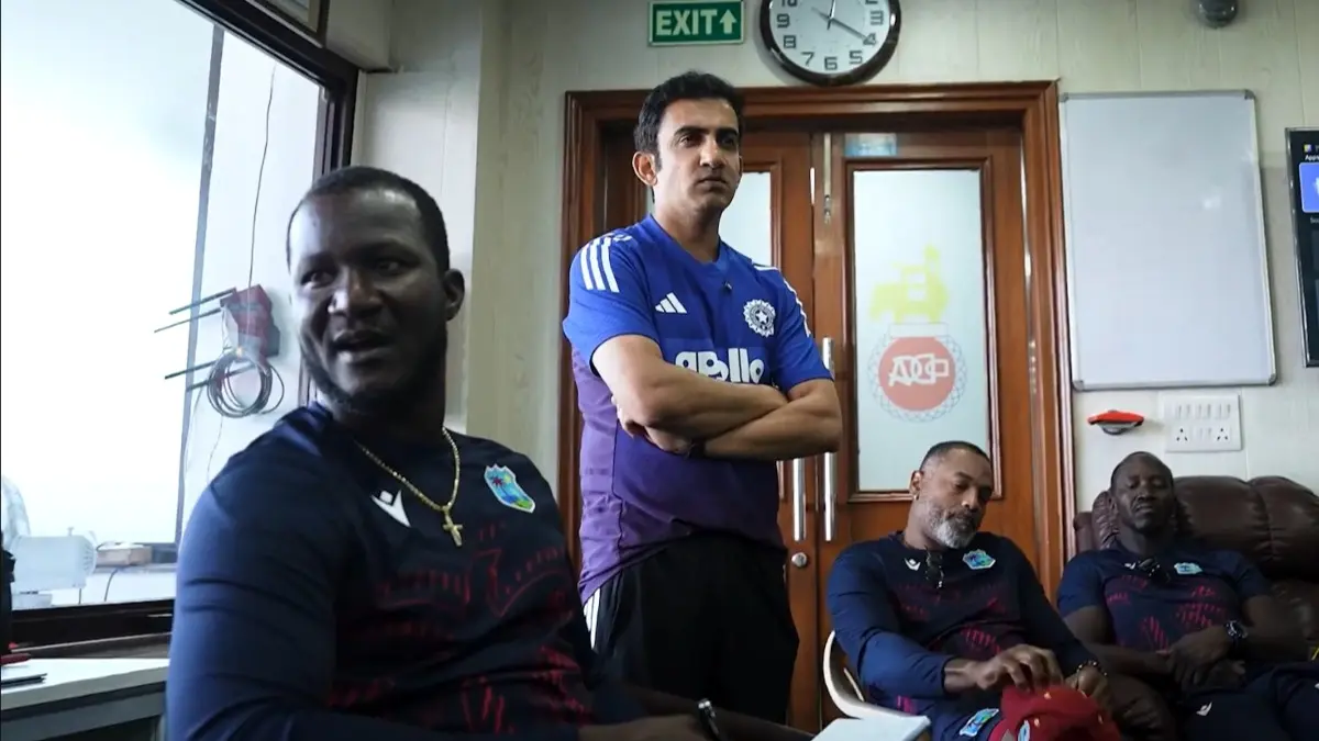 Gautam Gambhir in the West Indies' Dressing Room