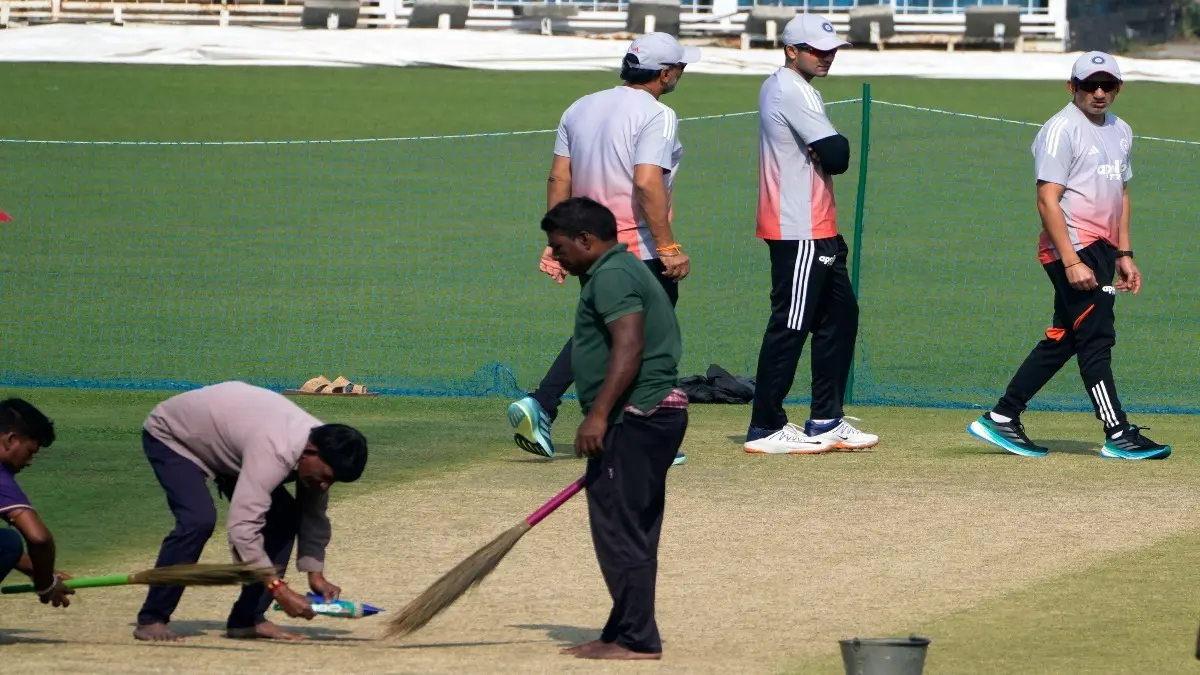 Gautam Gambhir Brushes Off Eden Gardens Pitch Controversy After South Africa Humiliate India: 'This Is Exactly What We Asked For' Gautam Gambhir inspects Eden Gardens pitch