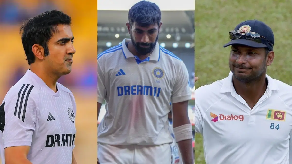 'Is Lord's Test More Important?' Kumar Sangakkara Blasts India Coach Gautam Gambhir For Resting Jasprit Bumrah at Edgbaston Gautam Gambhir (L), Jasprit Bumrah (C), Kumar Sangakkara (R)
