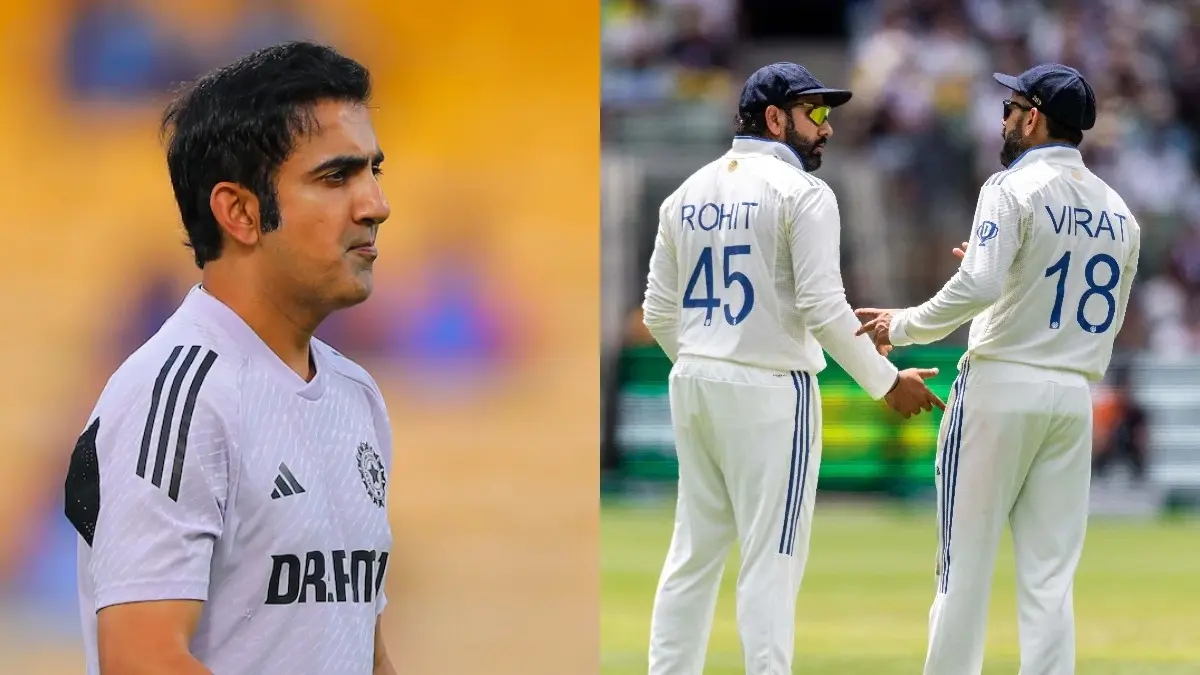 Gautam Gambhir (L), Virat Kohli, Rohit Sharma (R)