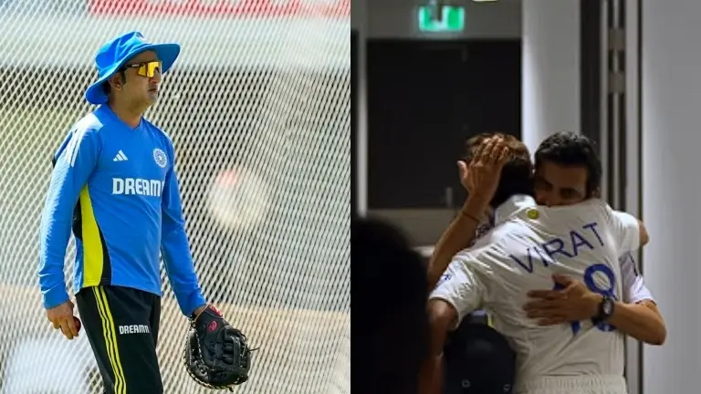 Gautam Gambhir Expresses Raw Emotions, Hugs Virat Kohli Near Change Room After IND's Dominating Show Gautam Gambhir, Virat Kohli