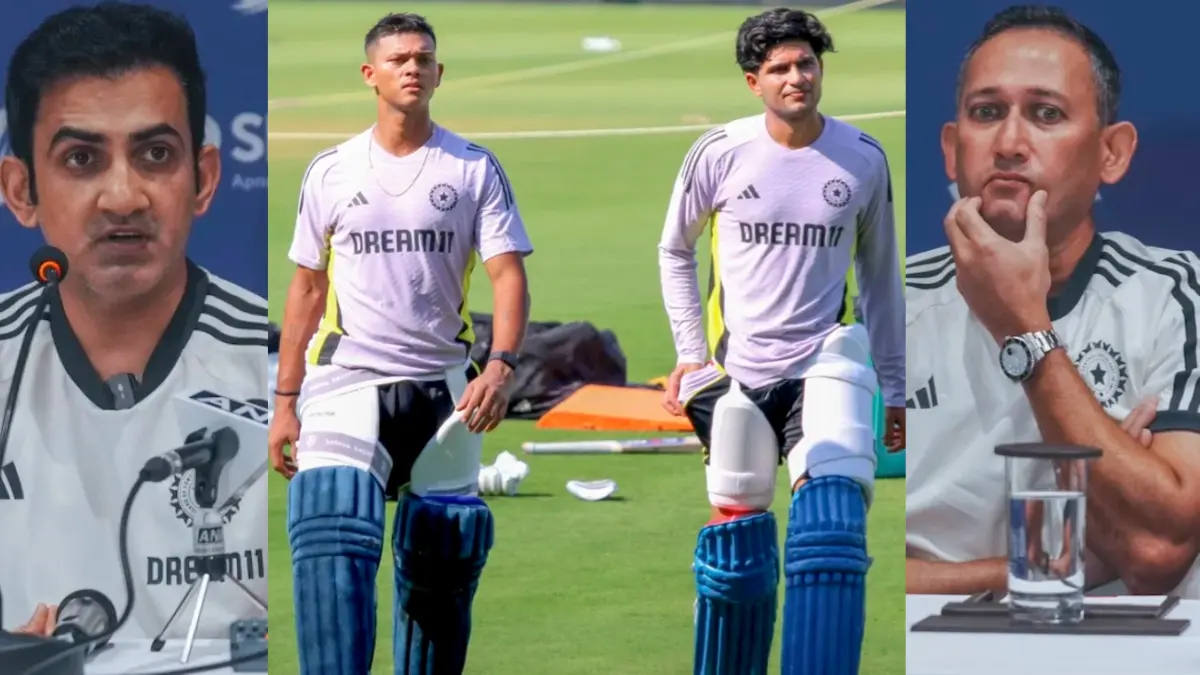 Gautam Gambhir, Yashasvi Jaiswal, Ajit Agarkar and Shubman Gill