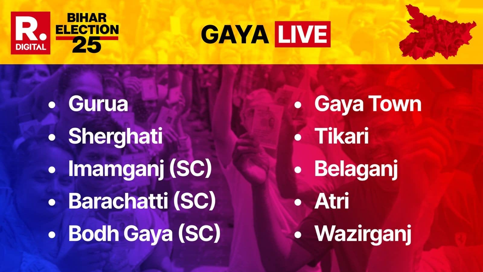 Gaya District Constituencies Result: LIVE Updates