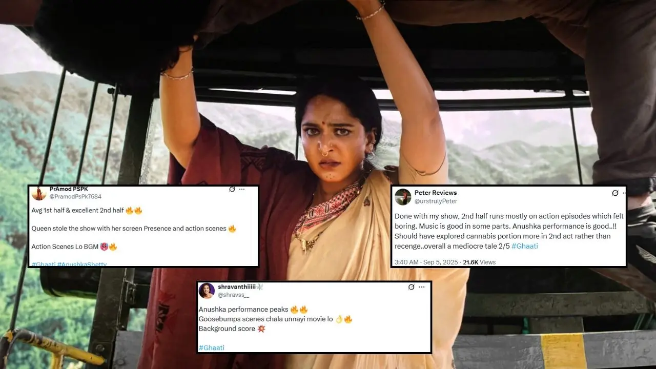 Ghaati X Review: 'Anushka Shetty's Action Mode Performance Alone Can’t Save Krish Jagarlamudi's Weak Plot,' Say Netizens Ghaati X Review: 'Anushka Shetty's Action Mode Performance Alone Can’t Save Krish Jagarlamudi's Weak Plot,' Say Netizens