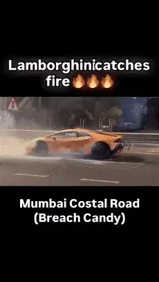 Lamborghini Goes Up in Flames on Mumbai Road, Industrialist Gautam Singhania Raises Concerns | WATCH Lamborghini Huracan Supercar Catches Fire On Mumbai Road, Gautam Singhania Shares Video