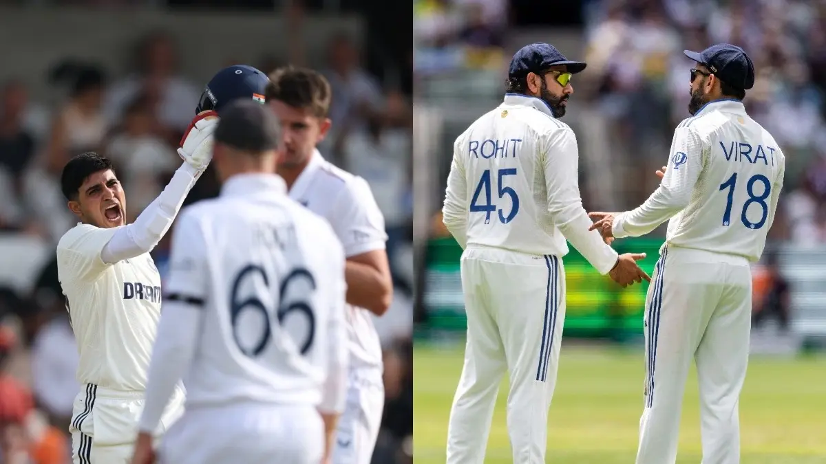 Move Over Virat Kohli-Rohit Sharma; Shubman Gill's India Ready to Take on The World Gill reaches hundred (L), Rohit and Kohli (R)