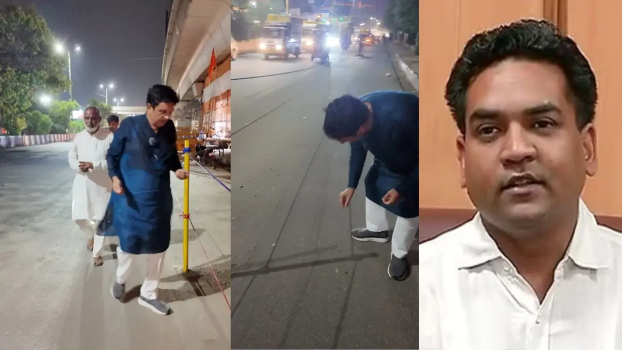 Glass pieces shattered on kanwar route in delhi shahdara