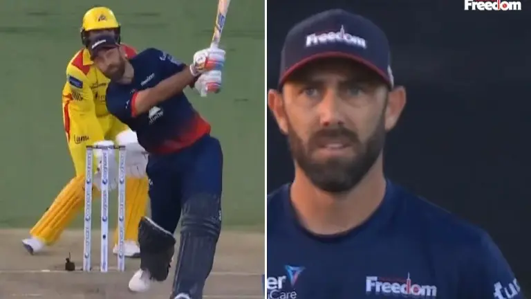 Glenn Maxwell sends the ball flying out of the ground with massive hit in MLC 2024 - WATCH Glenn Maxwell