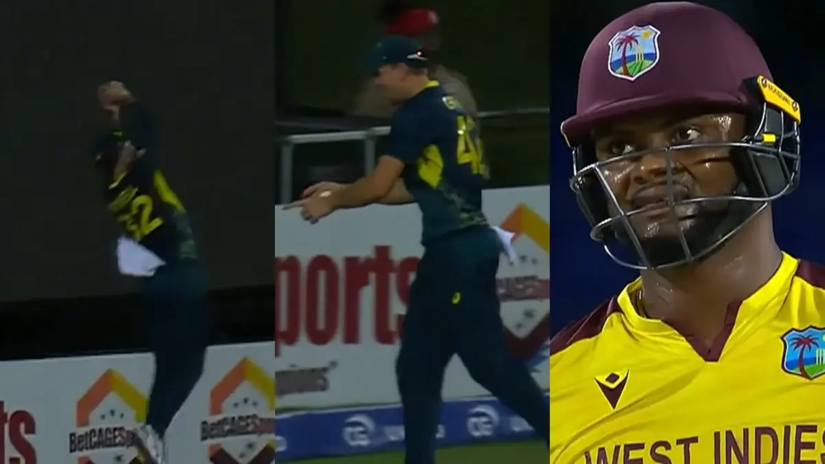 Glenn Maxwell's Gravity-Defying Stunner Leaves Romario Shepherd Stunned, Cameron Green Joins Aussie Star To Complete Jaw-Dropping Relay Catch | WATCH Glenn Maxwell and Cameron Green grab a stunner to dismiss Romario Shepherd