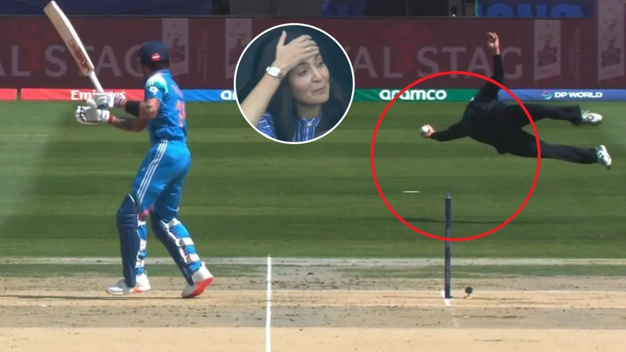 Glenn philips catch of virat kohli stunned anushka sharma