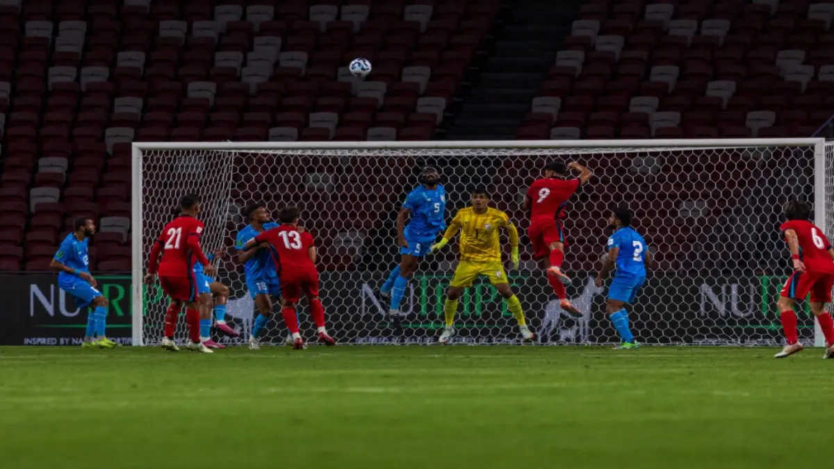 Glimpse from the India vs Singapore match in AFC Asian Cup Qualifiers