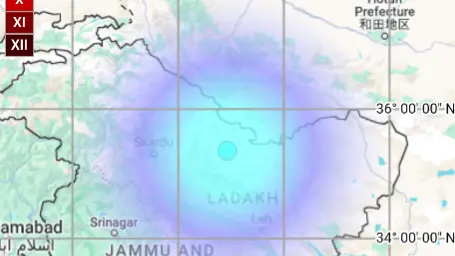 4.2 Magnitude Earthquake Strikes Ladakh