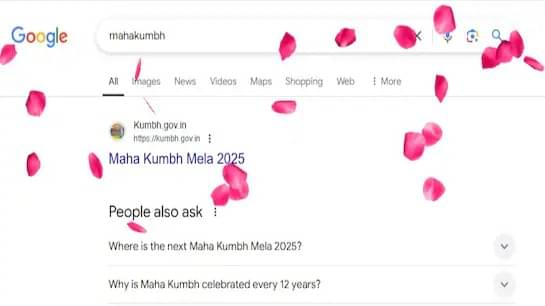 Google Celebrates Maha Kumbh with Rose Petal Animation