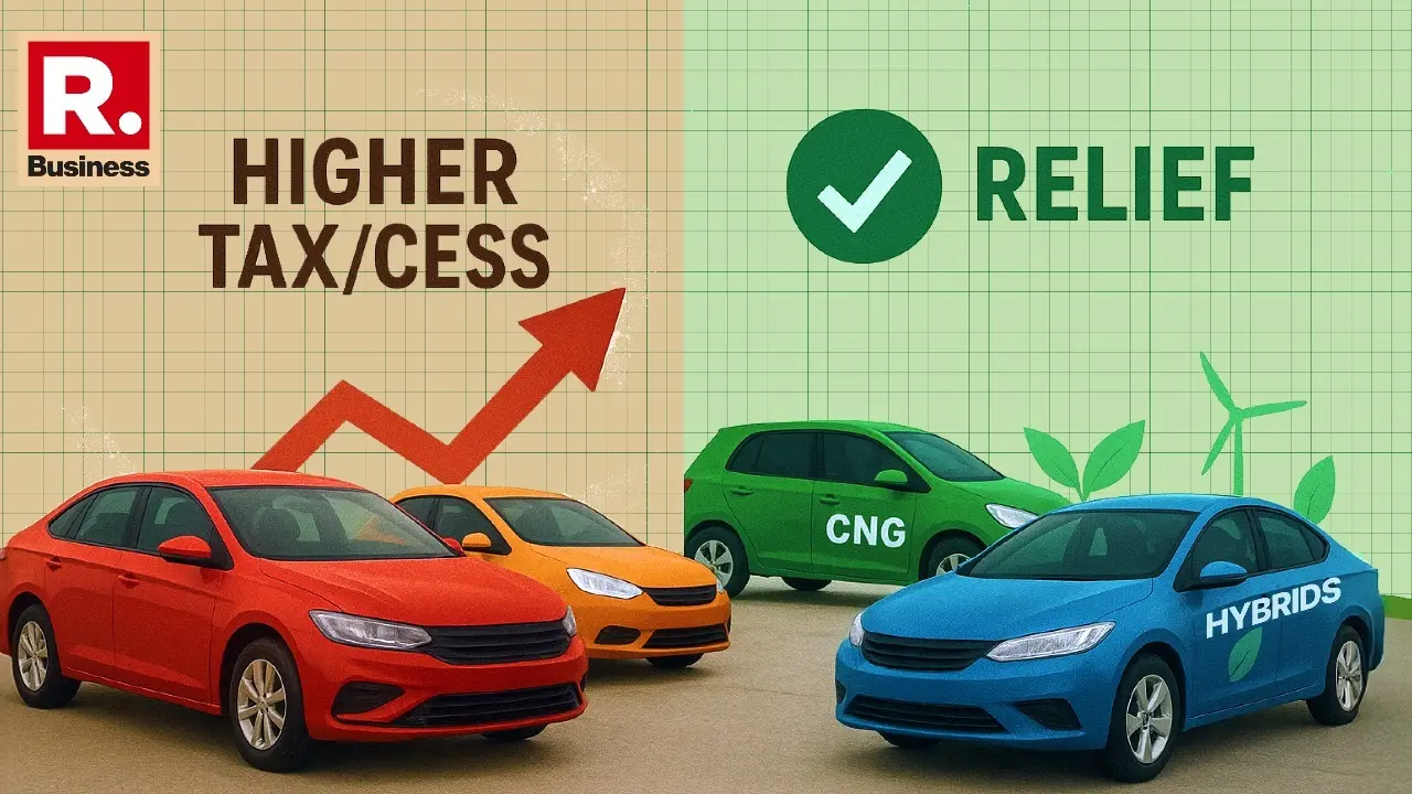 Govt Weighs Higher GST Cess on Petrol, Diesel Cars; Relief Likely for CNG, Hybrid Vehicles