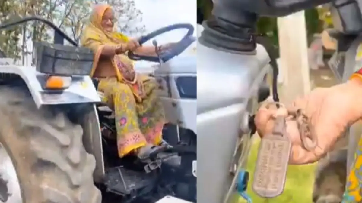 Grandma viral tractor video