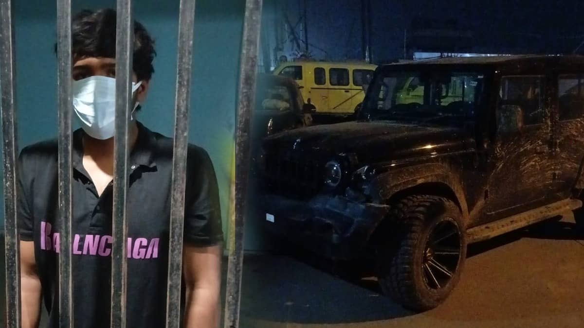 Greater Noida Thar Driver Held For Fleeing Petrol Pump Without Paying And Dragging Employee's Bike For 7 Km