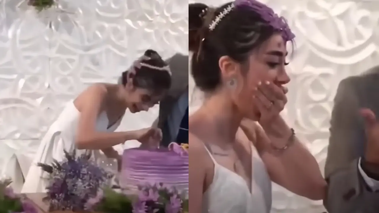 Groom's Viral Wedding cake-smashing Prank