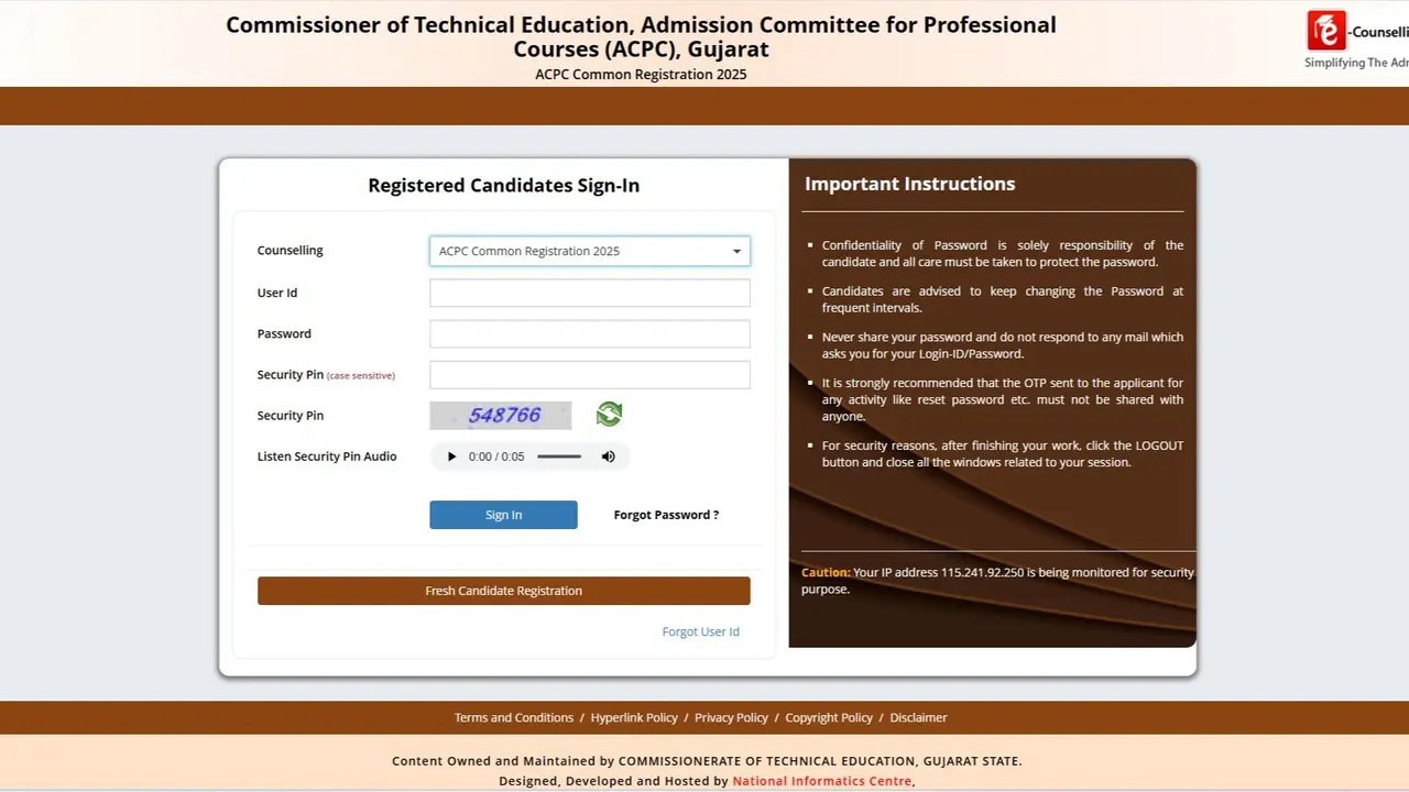 Gujarat PGCET 2025 Admit Card Out