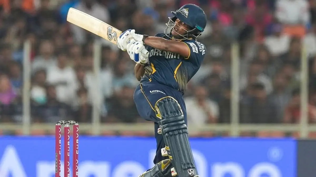 Gujarat Titans Sai Sudarshan hit 3rd fifty of Indian Premier League 2025 in GT vs RR Match