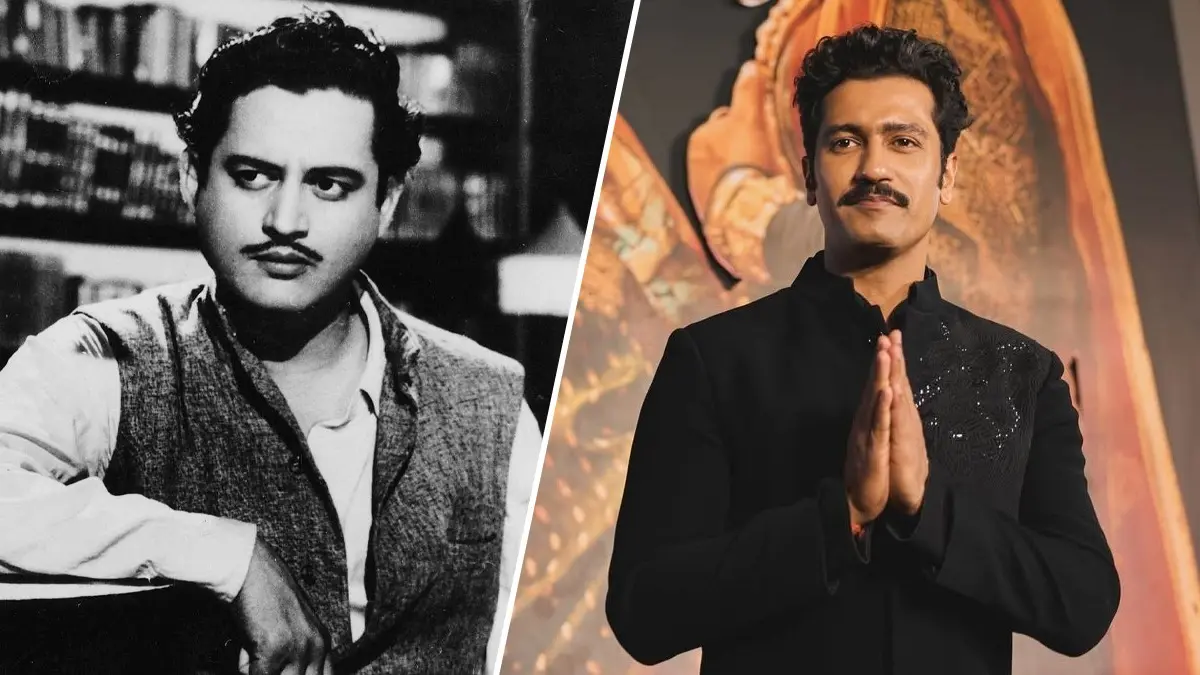 Guru Dutt (L), Vicky Kaushal (R)
