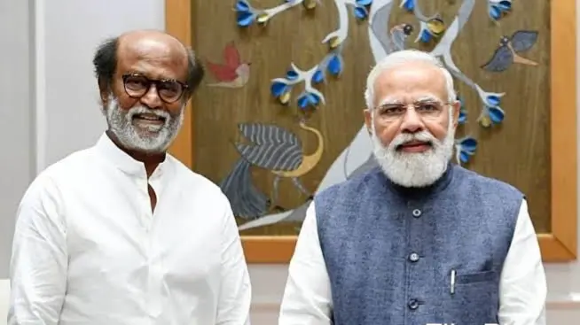 Rajinikanth with Prime Minister Narendra Modi