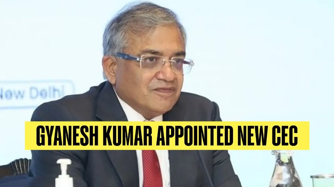 Gyanesh Kumar Appointed As New Chief Election Commissioner, To Replace Rajiv Kumar Gyanesh Kumar appointed new CEC