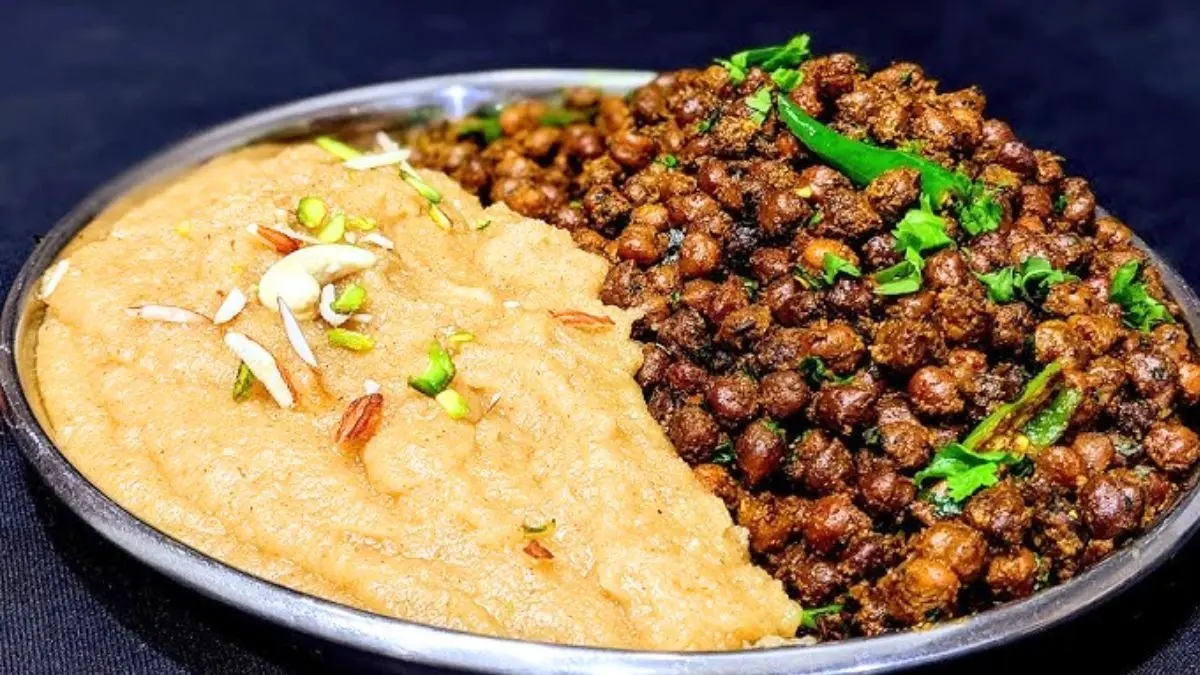 Halwa and Chickpea Prasad