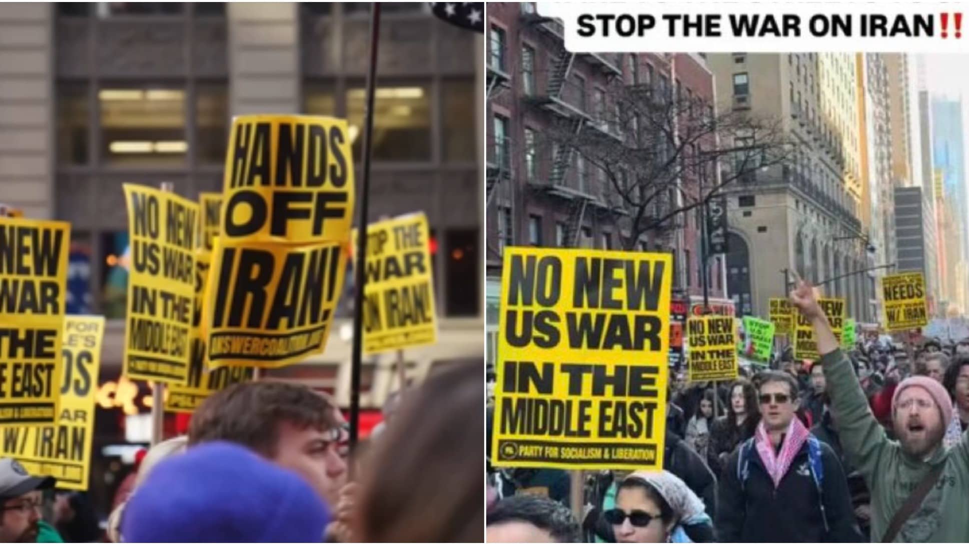 'Hands Off Iran!': New Yorkers Rally Against US-Israel Military Strikes on Iran Amid War Outrage