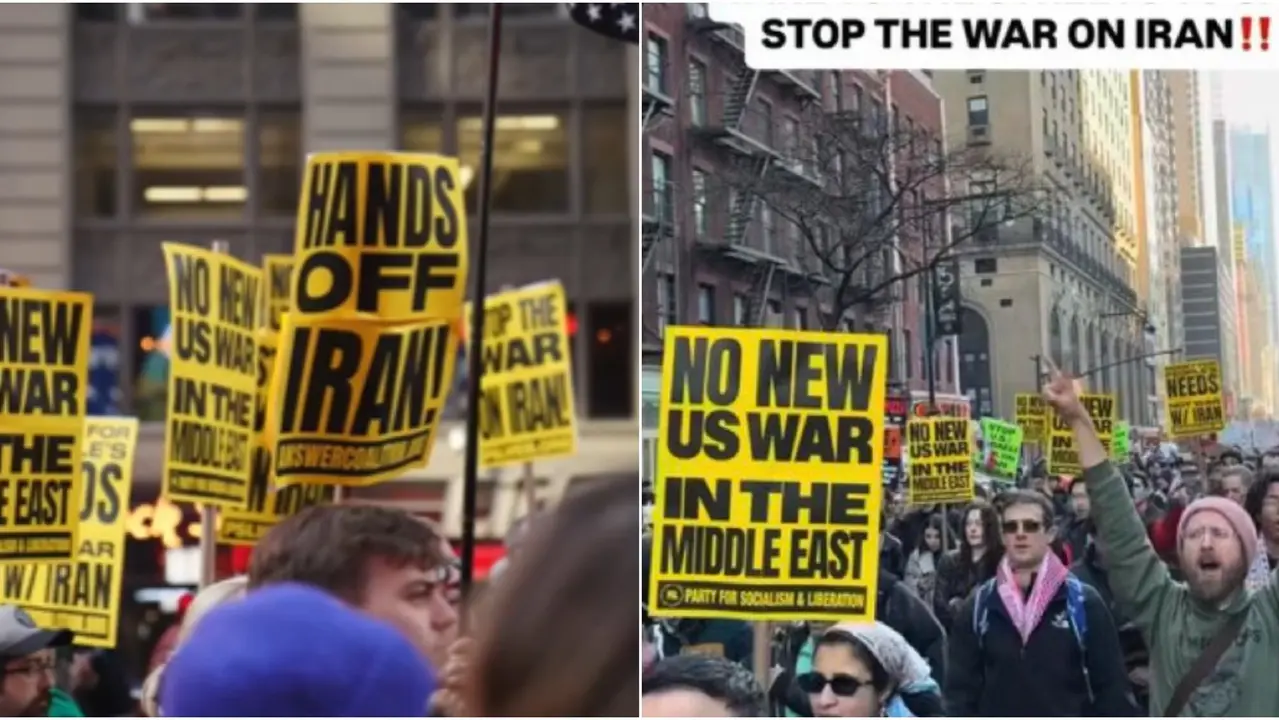 'Hands Off Iran!': New Yorkers Rally Against US-Israel Military Strikes on Iran Amid War Outrage 'Hands Off Iran!': New Yorkers Rally Against US-Israel Military Strikes on Iran Amid War Outrage