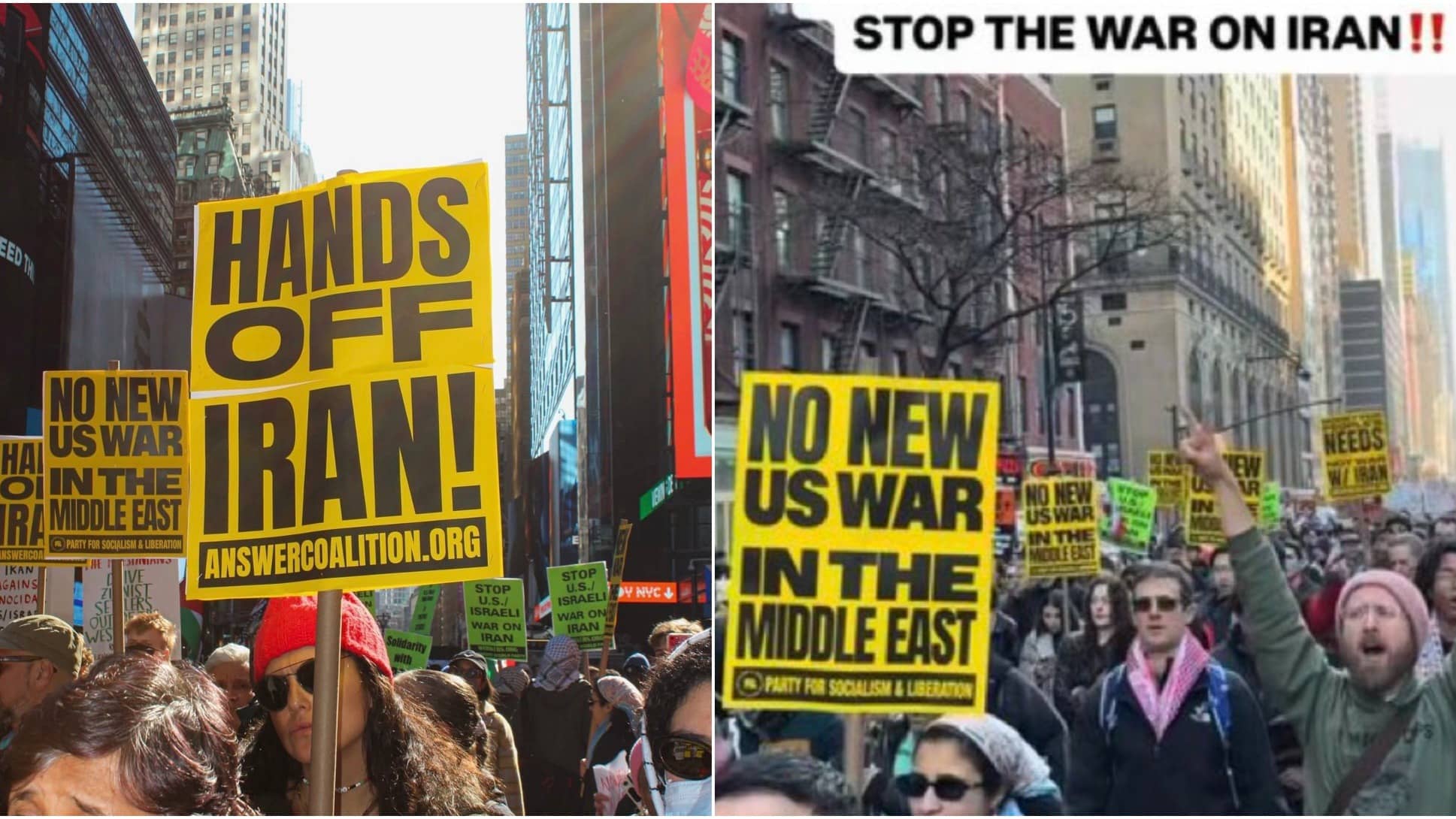 'Hands Off Iran!': New Yorkers Rally Against US-Israel Military Strikes on Iran Amid War Outrage