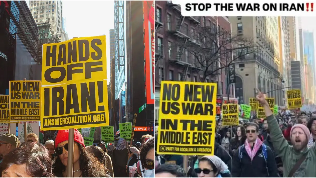 'Hands Off Iran!': New Yorkers Rally Against US-Israel Military Strikes ...