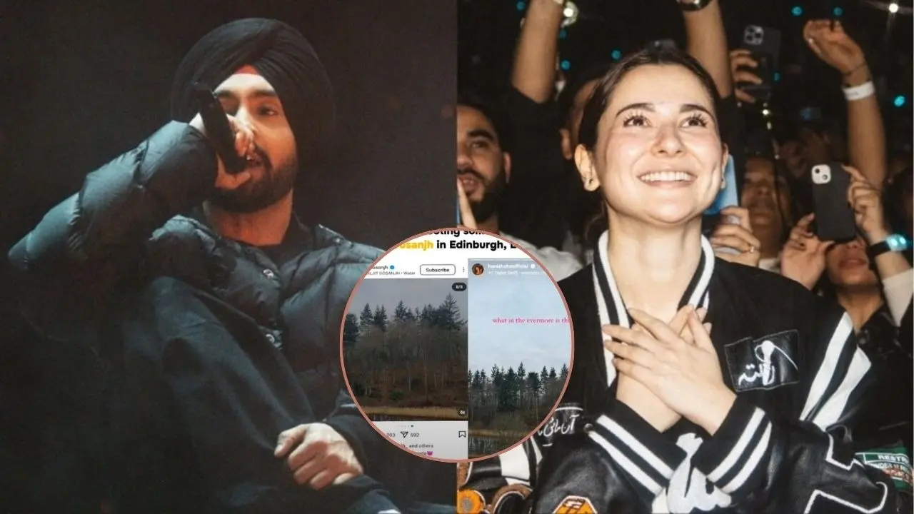 Is Diljit Dosanjh Collaborating With Pakistani Actress Hania Aamir For His Next Project? Viral Photos Suggest So Hania Aamir Shoots With Diljit Dosanjh?