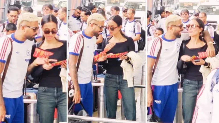 कंधे पर हाथ और बातों में गुम... फिर लेडी लव संग स्पॉट हुए हार्दिक पांड्या, इस अंदाज ने जीत लिया दिल Hardik Pandeya with Gf Mahieka Sharma