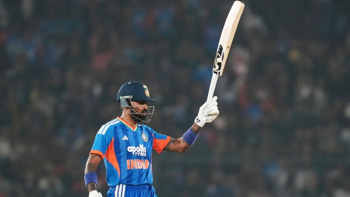 Hardik Pandya during IND vs SA 1st T20I