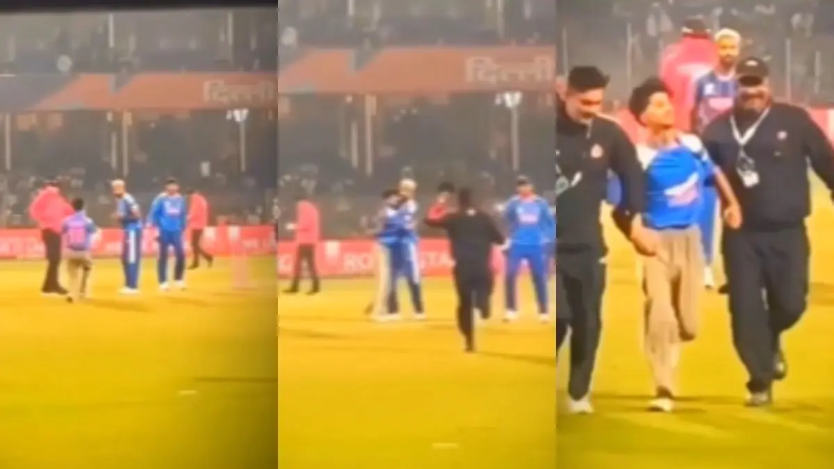 WATCH | Hardik Pandya Fan Breaches Security at Arun Jaitley Stadium During T20 World Cup 2026 Game vs Namibia Hardik Pandya Fan