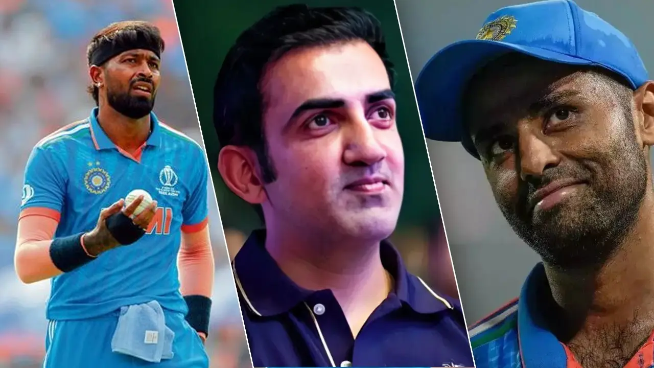 Hardik Pandya , Gautam Gambhir and SuryaKumar Yadav