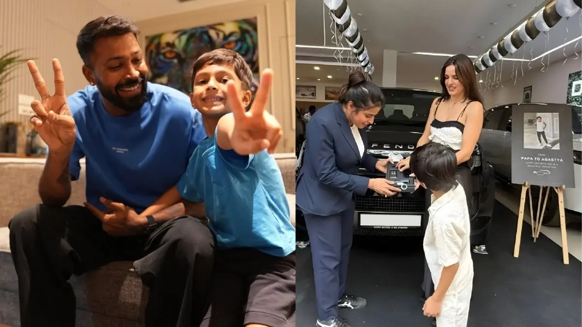 हार्दिक पांड्या ने GF का बर्थडे मनाने के बाद ex-वाइफ नताशा और बेटे को दिया सरप्राइज, गिफ्ट की करोड़ों की कार Hardik Pandya gift to Natasa Stankovic and son Agastya