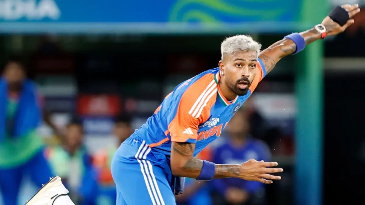 Hardik Pandya in action in the Asia Cup 2025