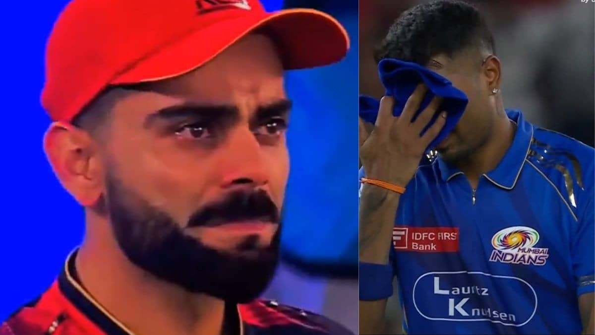 Hardik pandya in tears as Krunal pandya win man of the match in final virat kohli crying rcb win beat Punjab kings