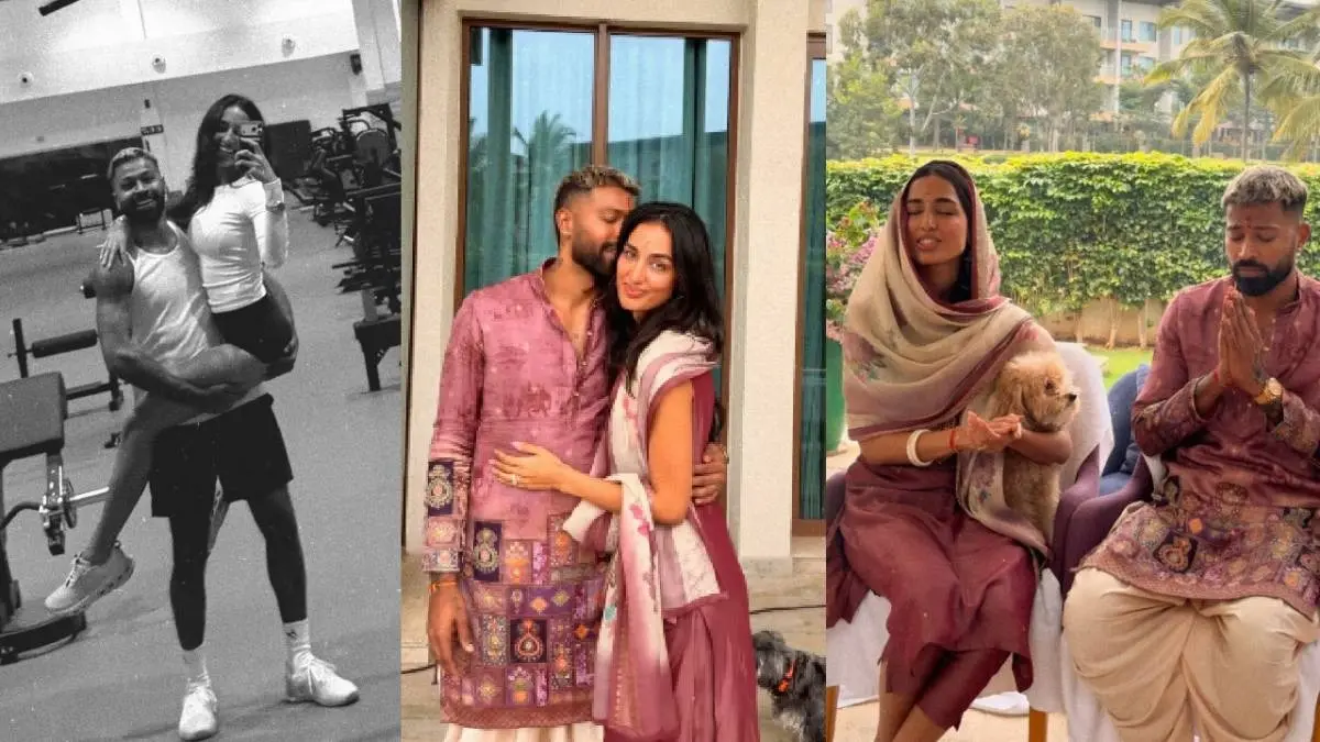 Hardik Pandya with Girlfriend Mahieka Sharma