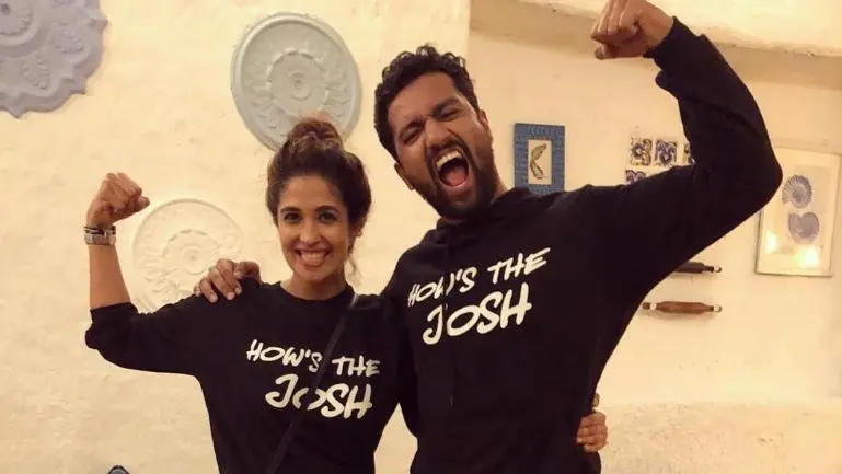 Harleen Sethi with Vicky Kaushal.