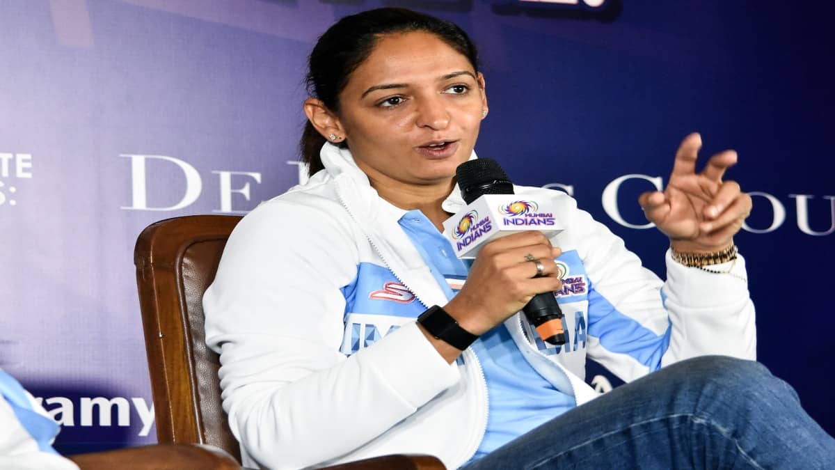 Harmanpreet Kaur at a Mumbai Indians event