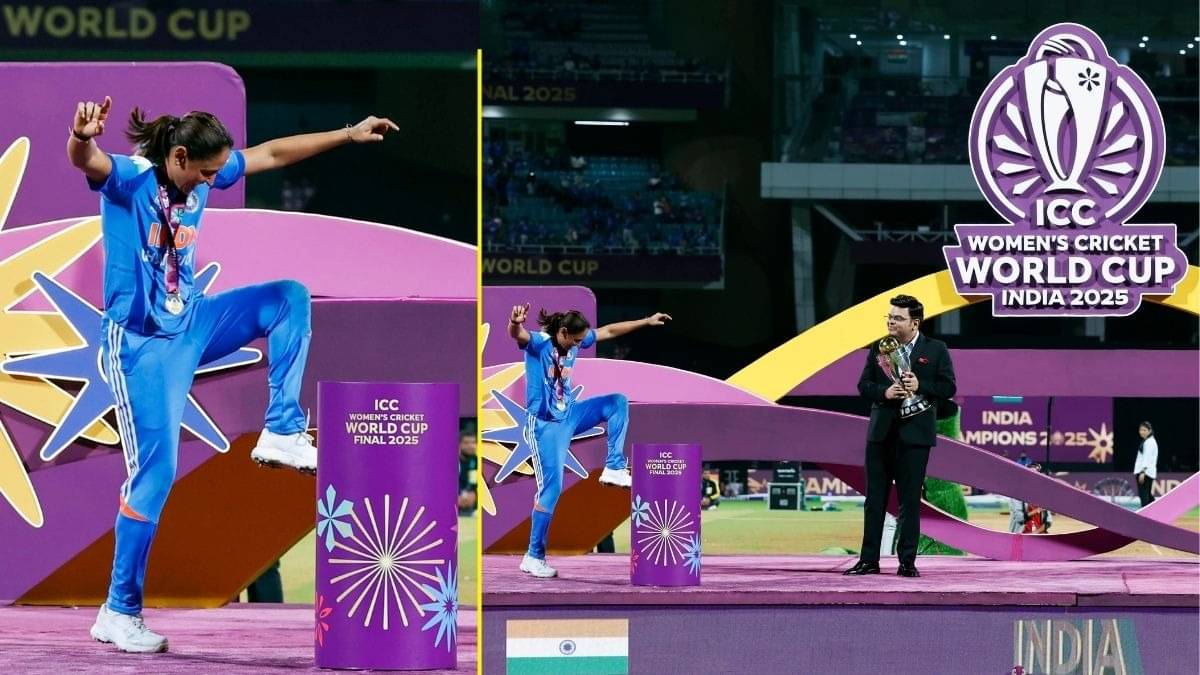 Harmanpreet Kaur dances Bhangra to receive the World Cup trophy; immortal pictures of the historic win