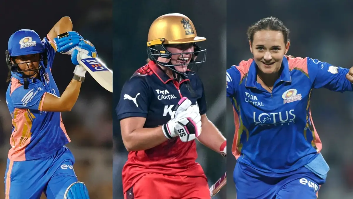 Harmanpreet Kaur, Nadine de Klerk and Amelia Kerr
