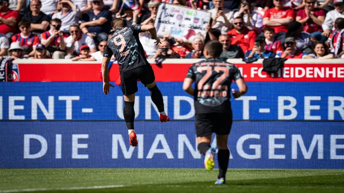 Explained: Why Harry Kane Won't Be A Part Of Bayern Munich's Potential Bundesliga Title-Winning Match Harry Kane celebrates his goal