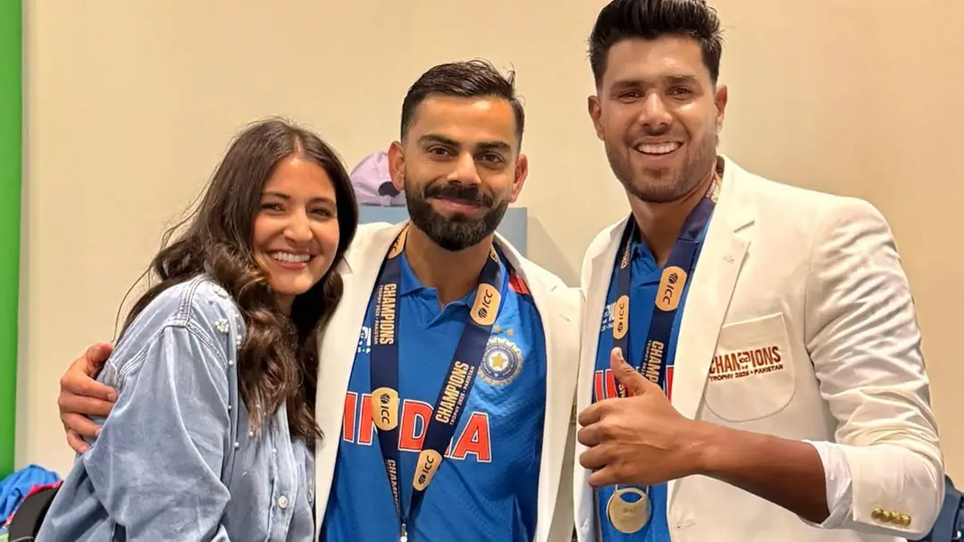 harshit rana clicks pic with virat kohli Anushka sharma shares celebration photos champions trophy