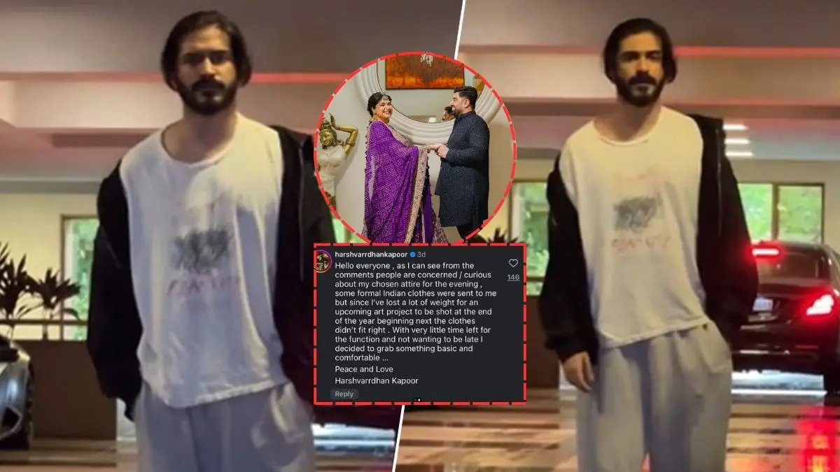 Harshvarrdhan Kapoor at cousin Anshula Kapoor's engagement