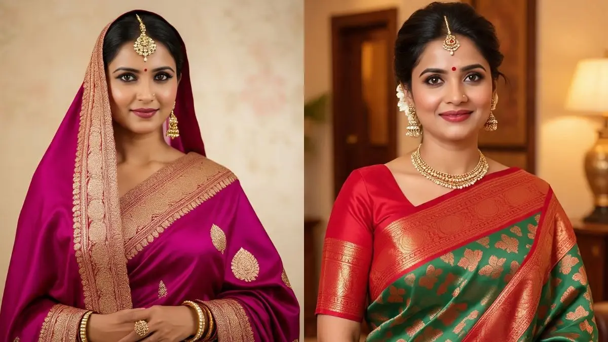 Hartalika Teej 2025 Saree Designs: हरतालिका तीज के लिए Saree के ये Fancy Designs आप भी करें ट्राई hartalika teej 2025 latest saree designs for women