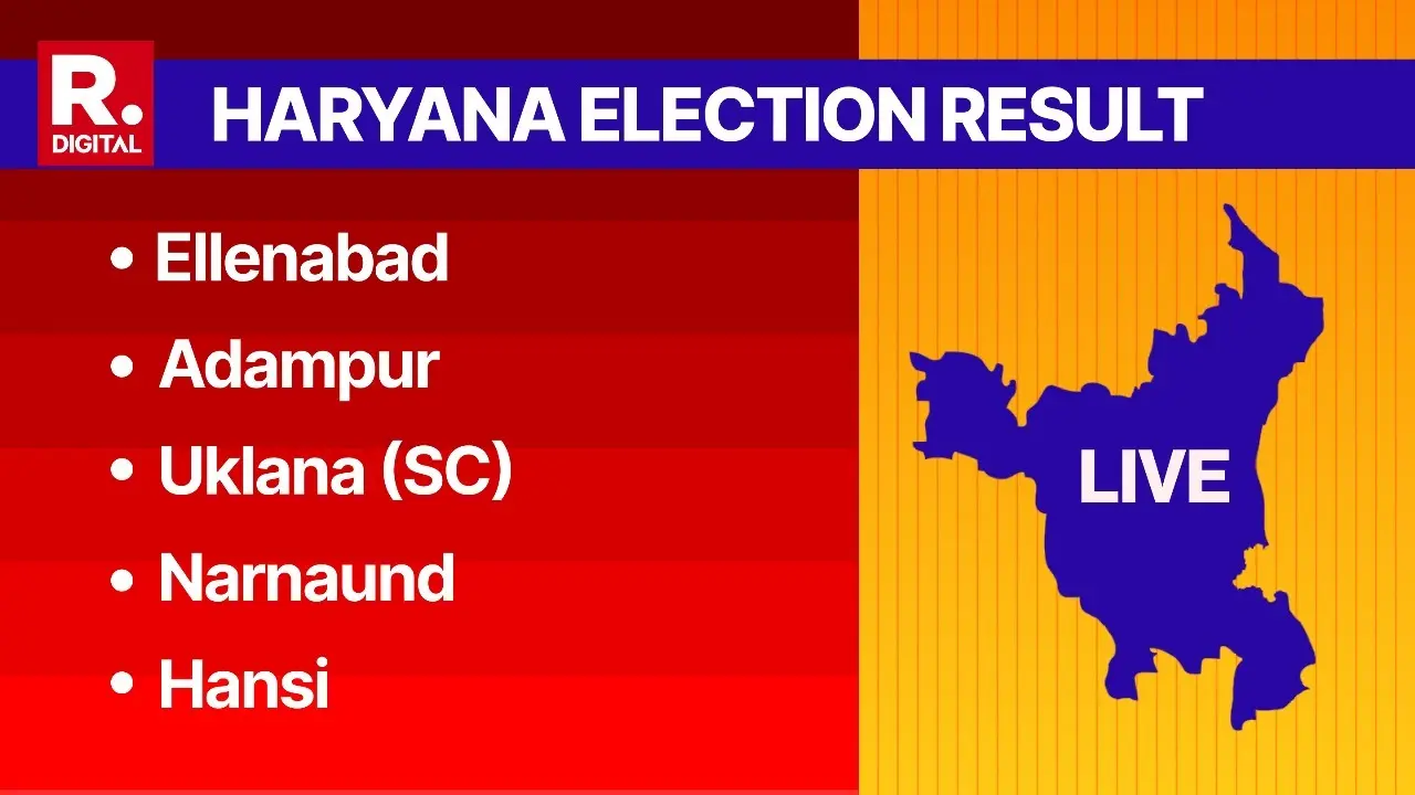 Ellenabad, Adampur, Uklana (SC), Narnaund, Hansi Election Result 2024 LIVE: Cong Leading in Majority Haryana Election Results Constituency-Wise Updates